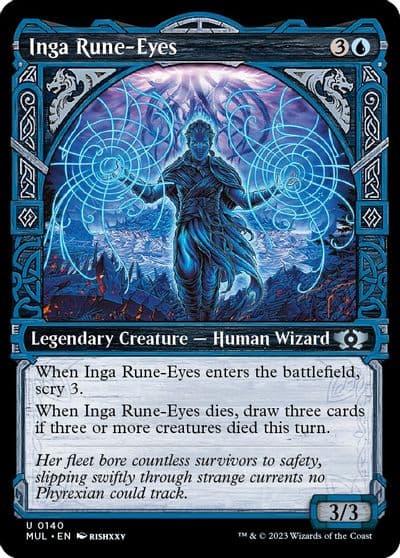 Inga Rune Eyes Halo Foil March of the Machine: Multiverse Legends Magic card