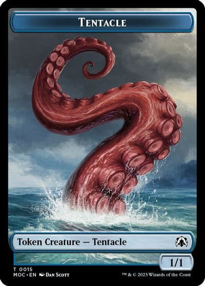 Tentacle Human Double sided Token Commander: March of the Machine Magic card