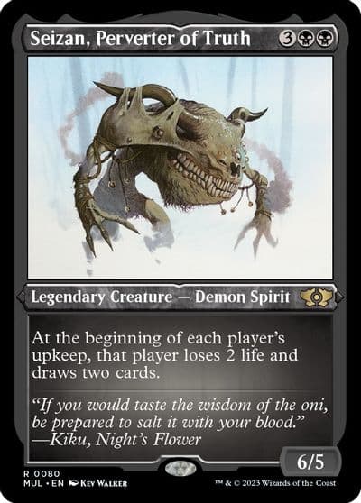 Seizan Perverter of Truth Foil Etched March of the Machine: Multiverse Legends Magic card