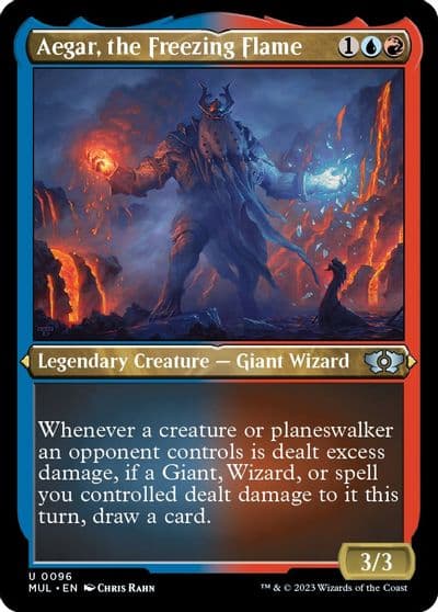 Aegar the Freezing Flame Foil Etched March of the Machine: Multiverse Legends Magic card