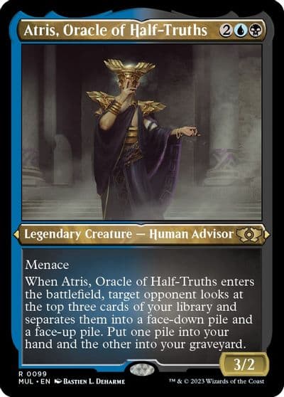 Atris Oracle of Half Truths Foil Etched March of the Machine: Multiverse Legends Magic card