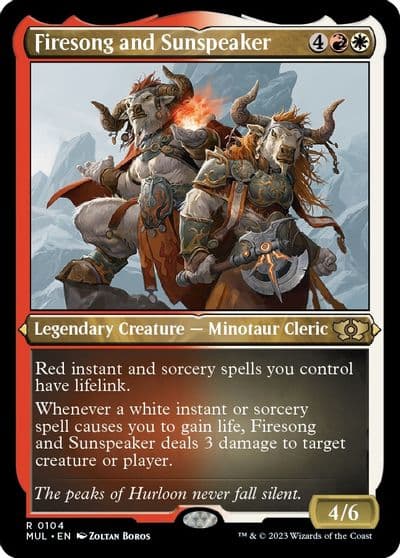 Firesong and Sunspeaker Foil Etched March of the Machine: Multiverse Legends Magic card