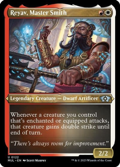 Reyav Master Smith Foil Etched March of the Machine: Multiverse Legends Magic card