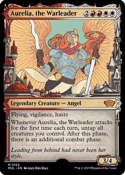 Aurelia the Warleader Halo Foil March of the Machine: Multiverse Legends Magic card