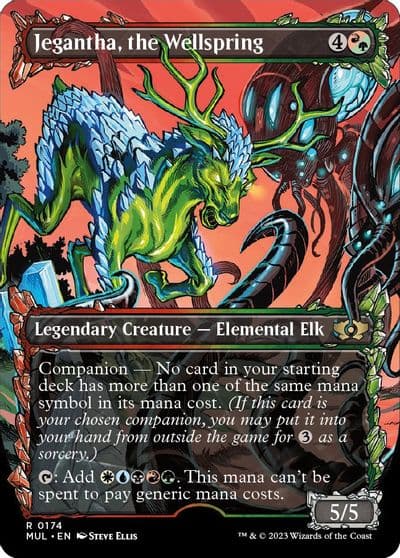 Jegantha the Wellspring Halo Foil March of the Machine: Multiverse Legends Magic card