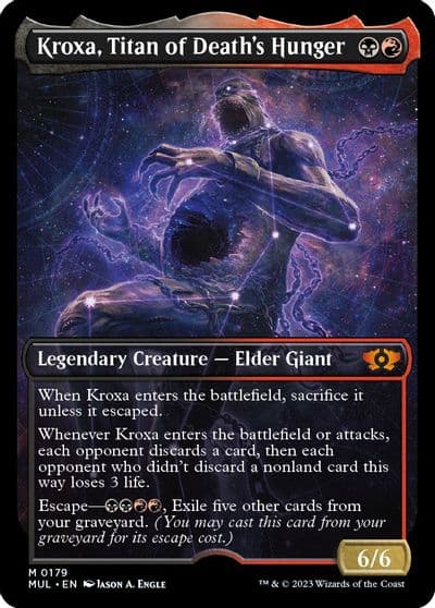 Kroxa Titan of Deaths Hunger Halo Foil March of the Machine: Multiverse Legends Magic card