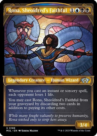 Rona Sheoldreds Faithful Halo Foil March of the Machine: Multiverse Legends Magic card