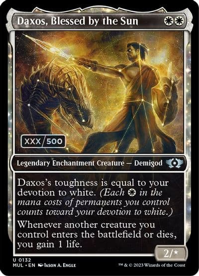 Daxos Blessed by the Sun Serial Numbered March of the Machine: Multiverse Legends Magic card