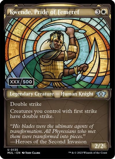 Kwende Pride of Femeref Serial Numbered March of the Machine: Multiverse Legends Magic card