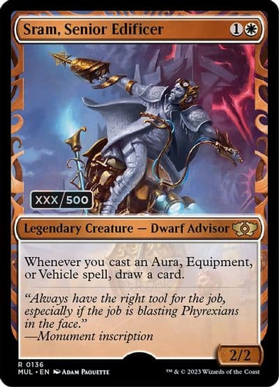 Sram Senior Edificer Serial Numbered March of the Machine: Multiverse Legends Magic card