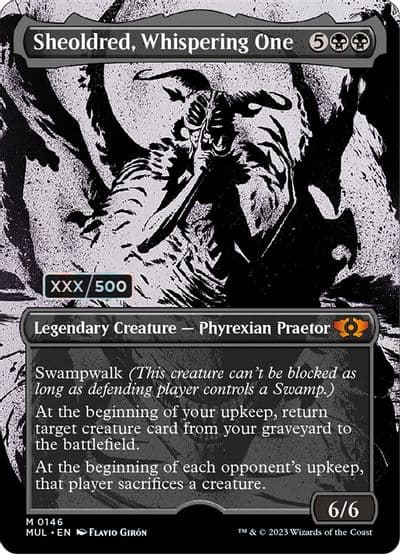 Sheoldred Whispering One Serial Numbered March of the Machine: Multiverse Legends Magic card