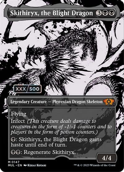 Skithiryx the Blight Dragon Serial Numbered March of the Machine: Multiverse Legends Magic card