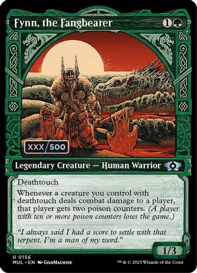 Fynn the Fangbearer Serial Numbered March of the Machine: Multiverse Legends Magic card