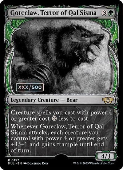 Goreclaw Terror of Qal Sisma Serial Numbered March of the Machine: Multiverse Legends Magic card