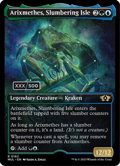 Arixmethes Slumbering Isle Serial Numbered March of the Machine: Multiverse Legends Magic card