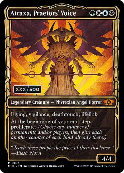 Atraxa Praetors Voice Serial Numbered March of the Machine: Multiverse Legends Magic card
