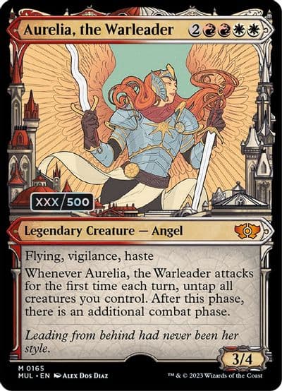 Aurelia the Warleader Serial Numbered March of the Machine: Multiverse Legends Magic card