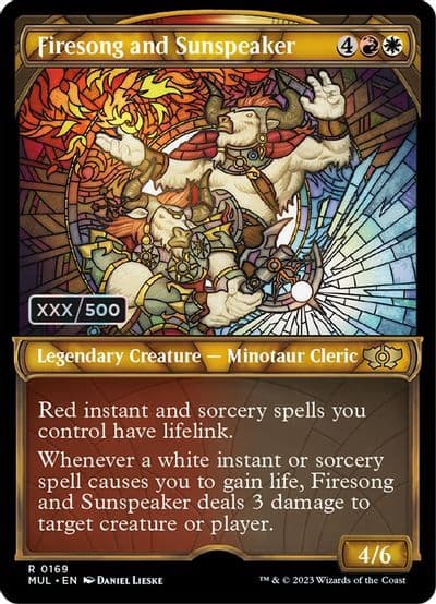 Firesong and Sunspeaker Serial Numbered March of the Machine: Multiverse Legends Magic card