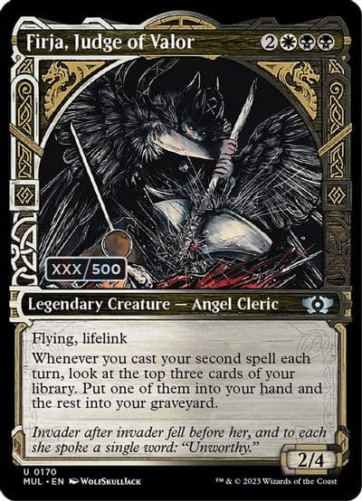 Firja Judge of Valor Serial Numbered March of the Machine: Multiverse Legends Magic card
