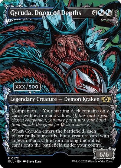 Gyruda Doom of Depths Serial Numbered March of the Machine: Multiverse Legends Magic card