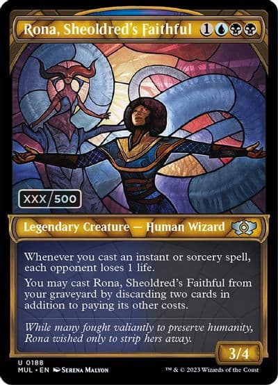 Rona Sheoldreds Faithful Serial Numbered March of the Machine: Multiverse Legends Magic card