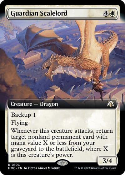 Guardian Scalelord Extended Art Commander: March of the Machine Magic card