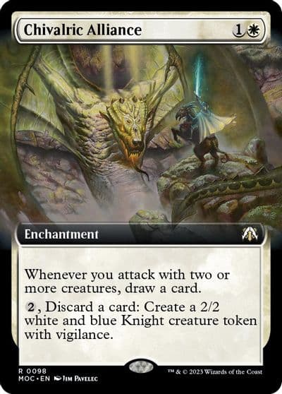 Chivalric Alliance Extended Art Commander: March of the Machine Magic card