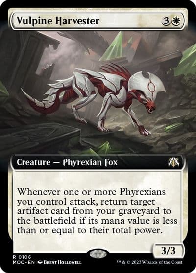 Vulpine Harvester Extended Art Commander: March of the Machine Magic card