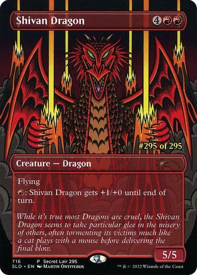 Shivan Dragon Serial Numbered Secret Lair Drop Series Magic card