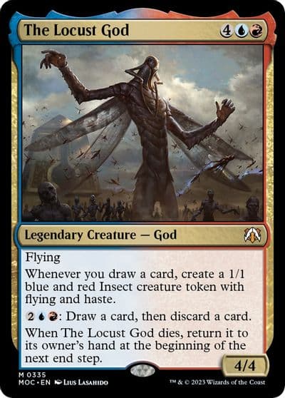 The Locust God Commander: March of the Machine Magic card