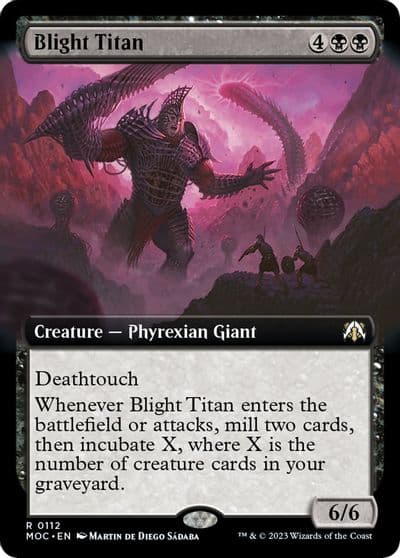 Blight Titan Extended Art Commander: March of the Machine Magic card
