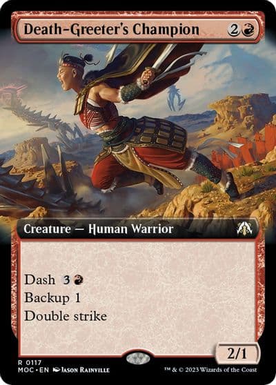 Death Greeters Champion Extended Art Commander: March of the Machine Magic card