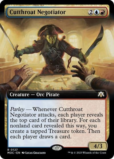 Cutthroat Negotiator Extended Art Commander: March of the Machine Magic card