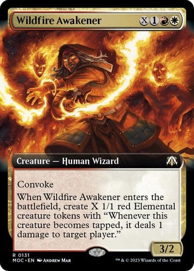 Wildfire Awakener Extended Art Commander: March of the Machine Magic card