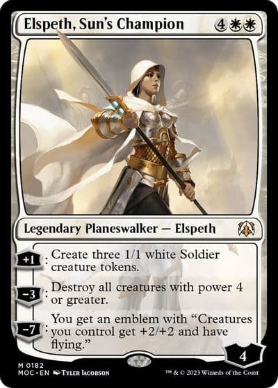 Elspeth Suns Champion Commander: March of the Machine Magic card