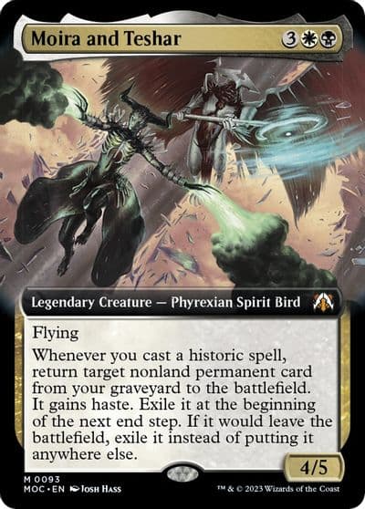 Moira and Teshar Extended Art Commander: March of the Machine Magic card