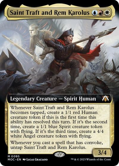 Saint Traft and Rem Karolus Extended Art Commander: March of the Machine Magic card