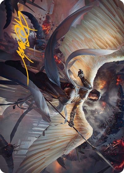 Serra Faithkeeper Art Card Gold Stamped Signature Art Series: March of the Machine Magic card