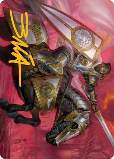 Sigiled Sentinel Art Card Gold Stamped Signature Art Series: March of the Machine Magic card