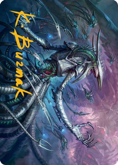 Jin Gitaxias Art Card Gold Stamped Signature Art Series: March of the Machine Magic card