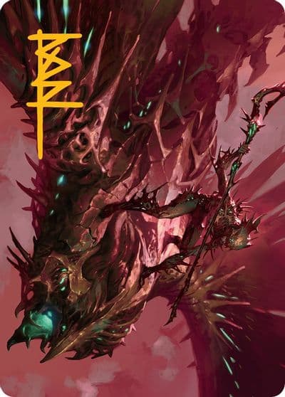 Skyclave Invader Art Card Gold Stamped Signature Art Series: March of the Machine Magic card