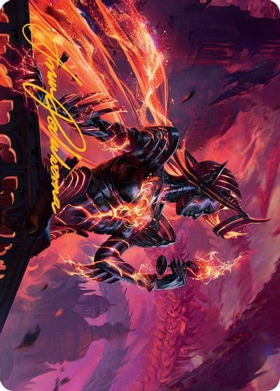 Ayara Furnace Queen Art Card Gold Stamped Signature Art Series: March of the Machine Magic card