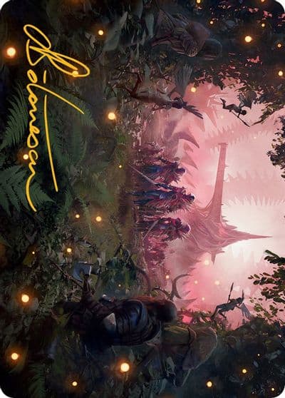 Invasion of Eldraine Art Card Gold Stamped Signature Art Series: March of the Machine Magic card