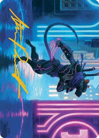Nezumi Informant Art Card Gold Stamped Signature Art Series: March of the Machine Magic card