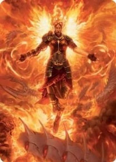 Chandra Hopes Beacon Art Card Art Series: March of the Machine Magic card
