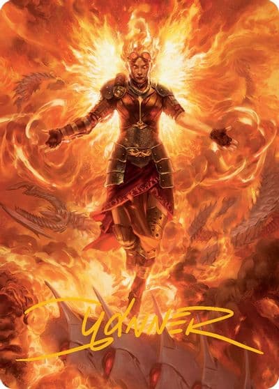 Chandra Hopes Beacon Art Card Gold Stamped Signature Art Series: March of the Machine Magic card