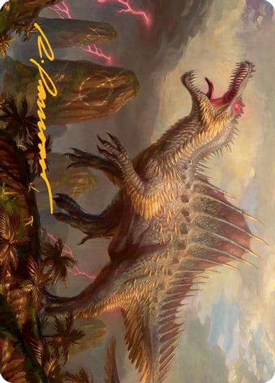 Etali Primal Conqueror Art Card Gold Stamped Signature Art Series: March of the Machine Magic card