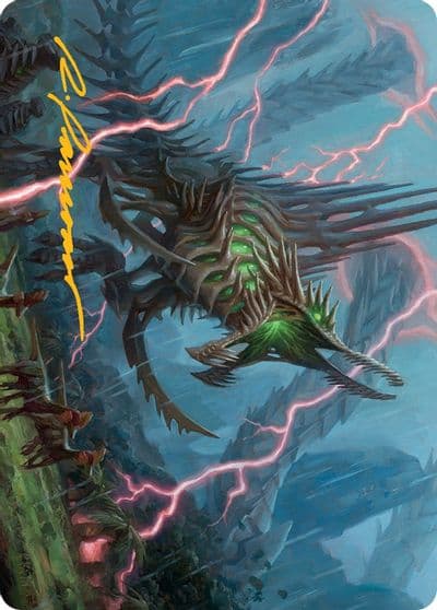 Etali Primal Sickness Art Card Gold Stamped Signature Art Series: March of the Machine Magic card