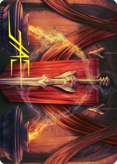 Ramosian Greatsword Art Card Gold Stamped Signature Art Series: March of the Machine Magic card