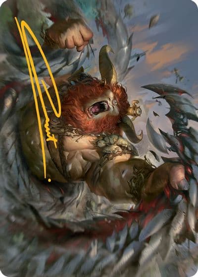 Borborygmos and Fblthp Art Card 42 81 Gold Stamped Signature Art Series: March of the Machine Magic card